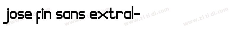 jose fin sans extral字体转换